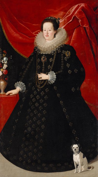 Eleonora Gonzaga (1598-1655), Empress in Black Dress by Justus Sustermans